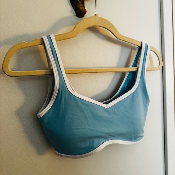 ABERCROMBIE aqua blue YPB studioFLEX Sports Bra - Picture 3 of 4